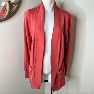 Seven Manor Apricot Melon Open Cardigan with Pockets Large